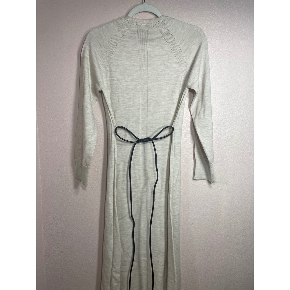 Rag & Bone Loren Long Belted Dress Ivory Wool Blend‎ Knit XXS - Picture 10 of 13